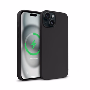 Crong Color Cover Magnetic MagSafe ümbris seadmele iPhone 15 Plus, must