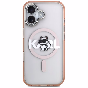 KARL LAGERFELD ümbris jaoks IPHONE 17 compatible with MagSafe KLHMP17SHGCHGKBP (IML Choupette Sketch Logo) roosa