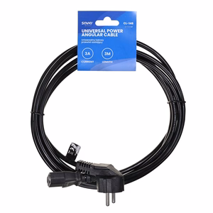 SAVIO CL-146 Power cable Schuko IEC C13, 3 m must