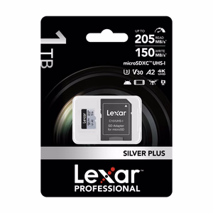 Карта памяти Lexar High-Performance Silver Plus microSDXC 1 ТБ + адаптер