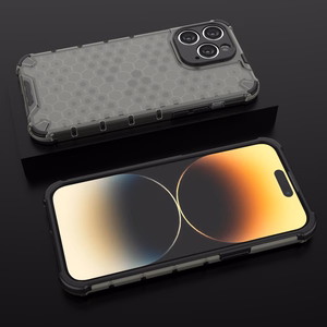 Honeycomb ümbris iPhone 14 Pro Maxi soomustatud hübriidkate läbipaistev