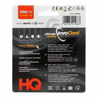 IMRO memory card microSD 256GB 100MB/s class 10 UHS 3 with adapter SD