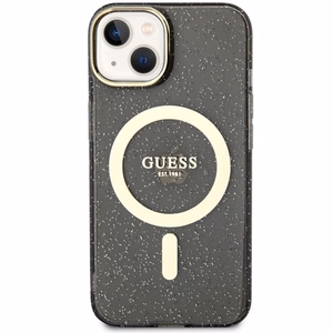 Guess GUHMP14MHCMCGK iPhone 14 Plus 6.7" чёрный/чёрный hardcase Glitter Gold MagSafe