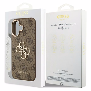 GUESS ümbris jaoks IPHONE 17 GUHCP17S4GMGCBR (PU W/ Big 4G Classic Logo) kuldne brown