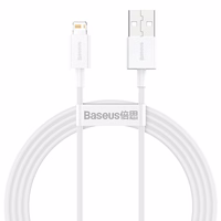 USB kaabel Baseus Superior from USB to Lightning 2.4A 1.5m valge CALYS-B02