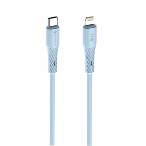Kaabel USB C to Lightning Forcell F-Energy PD 3A 27W Silikoon 1 m C346 sinine
