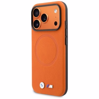 BMW ümbris for IPHONE 17 Pro Max ühilduv MagSafe BMHMP17X25PFWSMO (PU FW Metal Logo) oranž