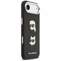 KARL LAGERFELD ümbris jaoks IPHONE 17 Air compatible with MagSafe KLHCP17MPSFDHPOK (FW Grained PU W/ K&C Heads Pins & Logo) must