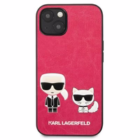 Karl Lagerfeld Ikonik Karl&Choupette iPhone 13 mini ümbris - fuksiatoonid