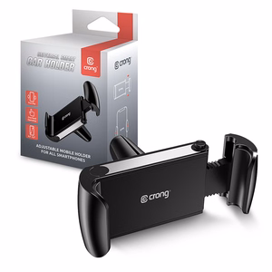 Crong Universal Smart auto telefonihoidik 4–6.5" telefonidele, must