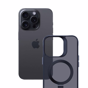 3mk Smoke Ümbris Mag&Stand jaoks Apple iPhone 16 pro max - must