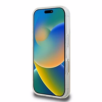 DKNY Repeat Texture Pattern With Stripe iPhone 16 Pro Max Ümbris - Roosa