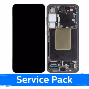 LCD дисплей совместим с Samsung S921 S24 с рамкой / Onyx Black / (Service Pack) +С АККУМУЛЯТОРОМ