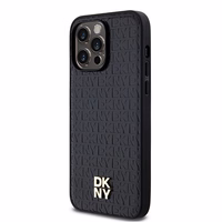 DKNY Leather Pattern Metal Logo MagSafe Ümbris jaoks iPhone 13 Pro / 13 - Must