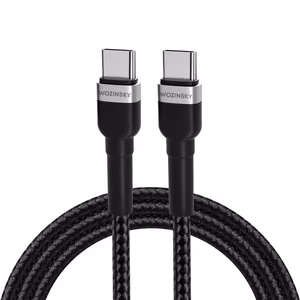 Wozinsky WNBCC1 USB-C / USB-C PD 65W kaabel 1 m - must