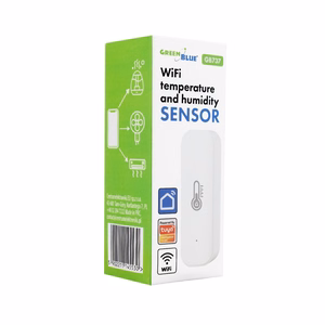 GreenBlue GB737 – siseruumi Wi-Fi temperatuuri- ja niiskusandur, 3,0 V, 2× LR03