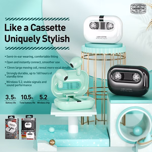 WEKOME VA06 Vanguard Series Bluetooth 5.2 TWS juhtmevabad kõrvaklapid laadimiskarbiga, rohelised