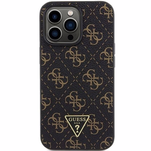 Guess 4G Triangle Metal Logo ümbris jaoks iPhone 14 Pro - must