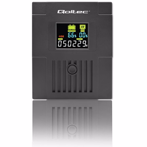 Qoltec 53770 katkematu toiteallikas (UPS) Line-Interactive 1.5 kVA 900 W 2 AC pistikupesa