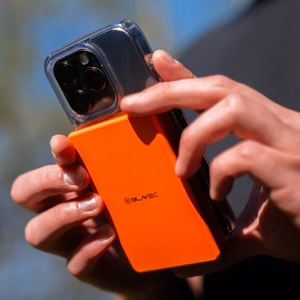 Blavec akupank 10000mAh BJ-05 Ultra Fast 16mm - Type C - Qi2.2 25W + PD 45W magnetiline induktsioon Magsafe 2 in 1 (PBBJ05-QI22MC10O) oranž alumiinium