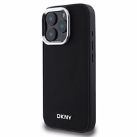 DKNY Plain Hõbedane Logo MagSafe iPhone 16 Pro Ümbris - Must