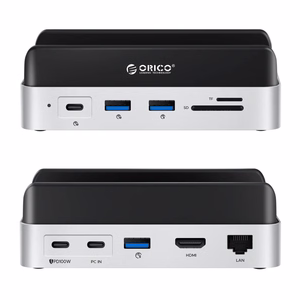 Orico MiniDock 10-in-1 dokkimisjaam SSD kõvaketta pesaga - hõbedane