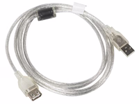 Lanberg CA-USBE-12CC-0018-TR USB cable 1.8 m USB 2.0 USB A läbipaistev