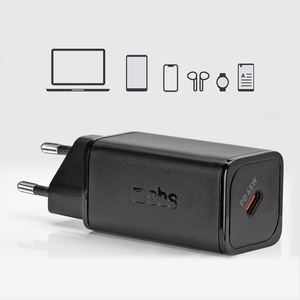 SBS TETRGAN1C65W 65W GaN Power Delivery Laadija - must
