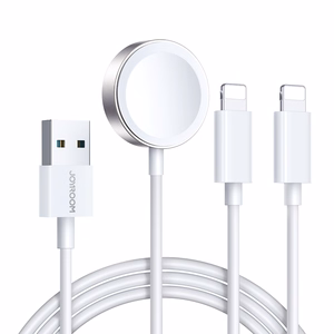Wireless Charger Joyroom "S-IW007" White 120cm with extension 3in1 (for Apple Watch)