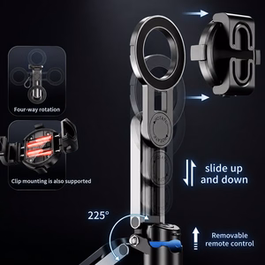 Blavec Selfie Stick Aluminium Coco PRO Mini P-01 Magsafe Auto pop quadripod + remote control + holder 0,48 metra (SSCPMP01-MQHB048) black