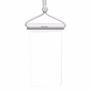 Waterproof phone ümbris Baseus AquaGlide with Cylindrical Slide Lock (valge)