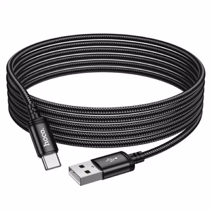 Кабель USB A - USB C Hoco 3A 3 m X91 чёрный