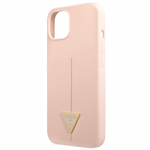 Guess GUHCP13MSLTGP iPhone 13 6.1" розовый/розовый жёсткий чехол Silicone Triangle