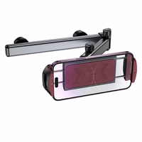 Car phone / tablet Hoidja Hoco telescopic headrest (4,5" - 13") H69 must and punane