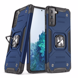 Wozinsky Ring Armor kõva hübriidümbrise ümbris + magnetiline hoidja Samsung Galaxy S22 sinine