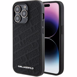 KARL LAGERFELD ümbris jaoks IPHONE 15 Pro KLHCP15LPQKPMK (Quilted Pattern) must