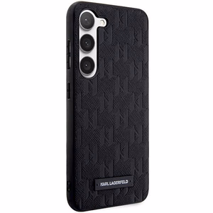 Karl Lagerfeld Saffiano Mono Metal Logo ümbris jaoks Samsung Galaxy S24+ - must