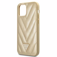 Guess GUHCP12SPUVQTMLBE iPhone 12 mini 5.4" kuldne/kuldne kõvakaaneline V-kuubikuga kollektsioon