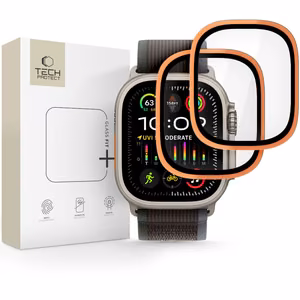 Tech-Protect 2-pack karastatud klaas jaoks Apple Watch Ultra 49mm - oranž