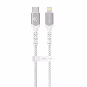 Blavec Kaabel Raptor braided - Type C to Lightning - PD 20W 2,4A 3 metres Apple CarPlay (CRA-CL24WS30) valge-hõbedane