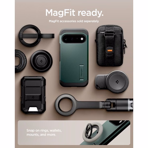 Spigen Tough Armor Mag MagSafe ümbris mudelile Google Pixel 11, tumeroheline
