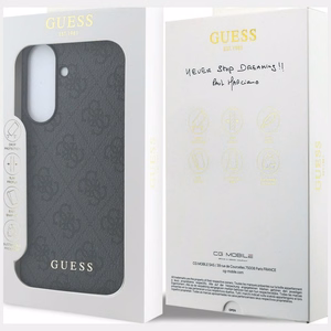 GUESS чехол для Samsung Galaxy A37 GUHCSA37GF4GGR (PU 4G Classic Logo with Charm) чёрный