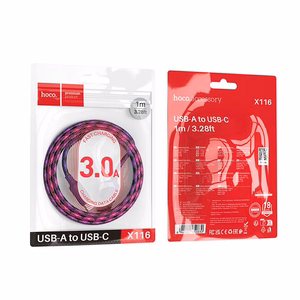 Cable USB A to USB C Hoco 3A 1 m X116 gradient purple