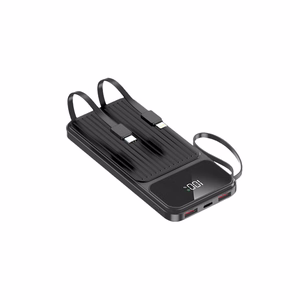 Maxlife akupank with built-in cables MXPB-06 PD QC 22,5W 10000 mAh must