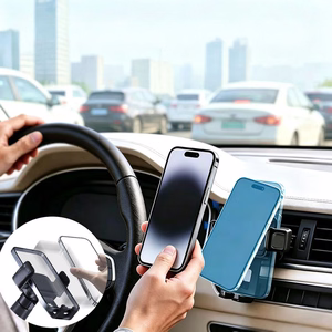 Must 360° klambriga auto ventilatsiooniava hoidik Wozinsky WUS-M1