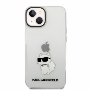 Karl Lagerfeld Ikonik Choupette ümbris jaoks iPhone 14 Plus - läbipaistev