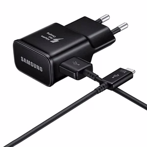 Samsung EP-TA200EBE USB-A 15W wall laadija koos EP-DR140ABE USB-A - USB-C kaabel (OOB Bulk - replacement packaging) - must
