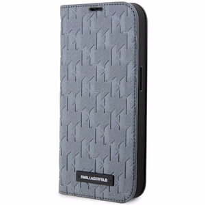 Karl Lagerfeld KLBKP14XSAKLHPG iPhone 14 Pro Max 6.7" bookcase hõbedane/hõbedane Saffiano Monogram