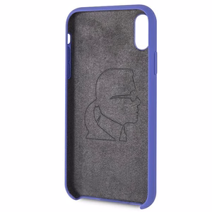 Силиконовый чехол Karl Lagerfeld для iPhone Xr - фиолетовый
