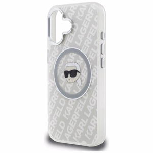 Karl Lagerfeld IML Karl Head Logo MagSafe Case for iPhone 16 - Gray